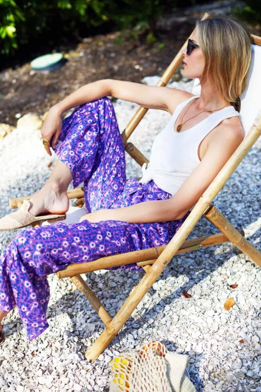 Fete Pant - Violet Wildflower Organic sold by Emerson Fry