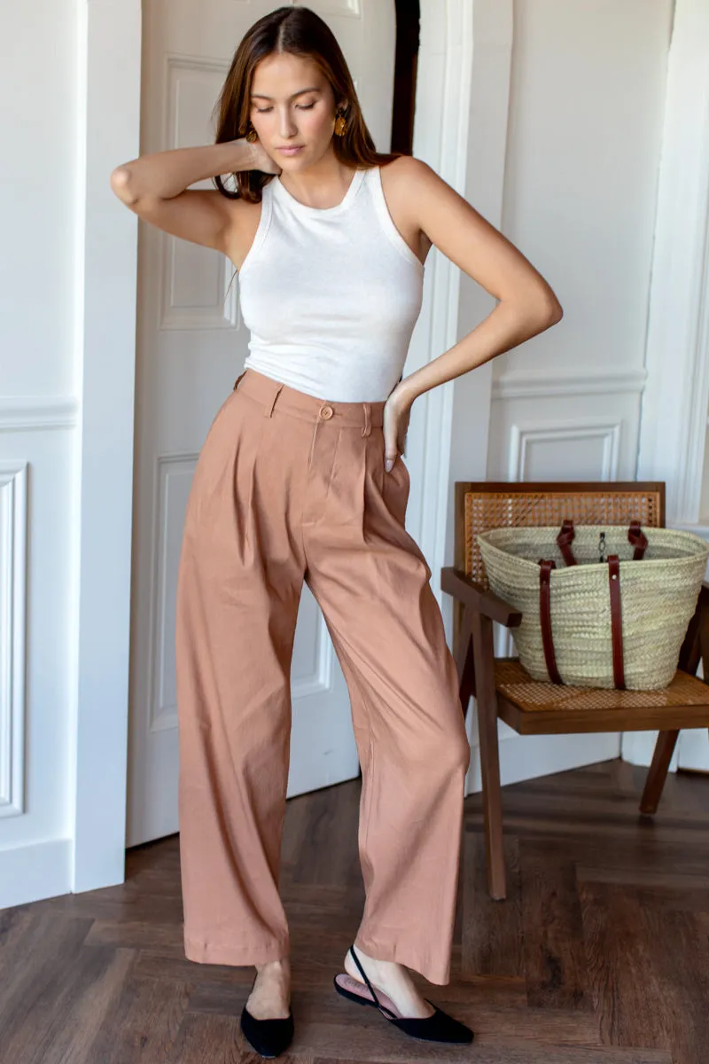 Essential Pleated Pant - Camel sold by Emerson Fry product image thumbnail 4