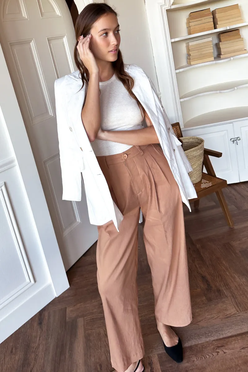 Essential Pleated Pant - Camel sold by Emerson Fry product image thumbnail 3