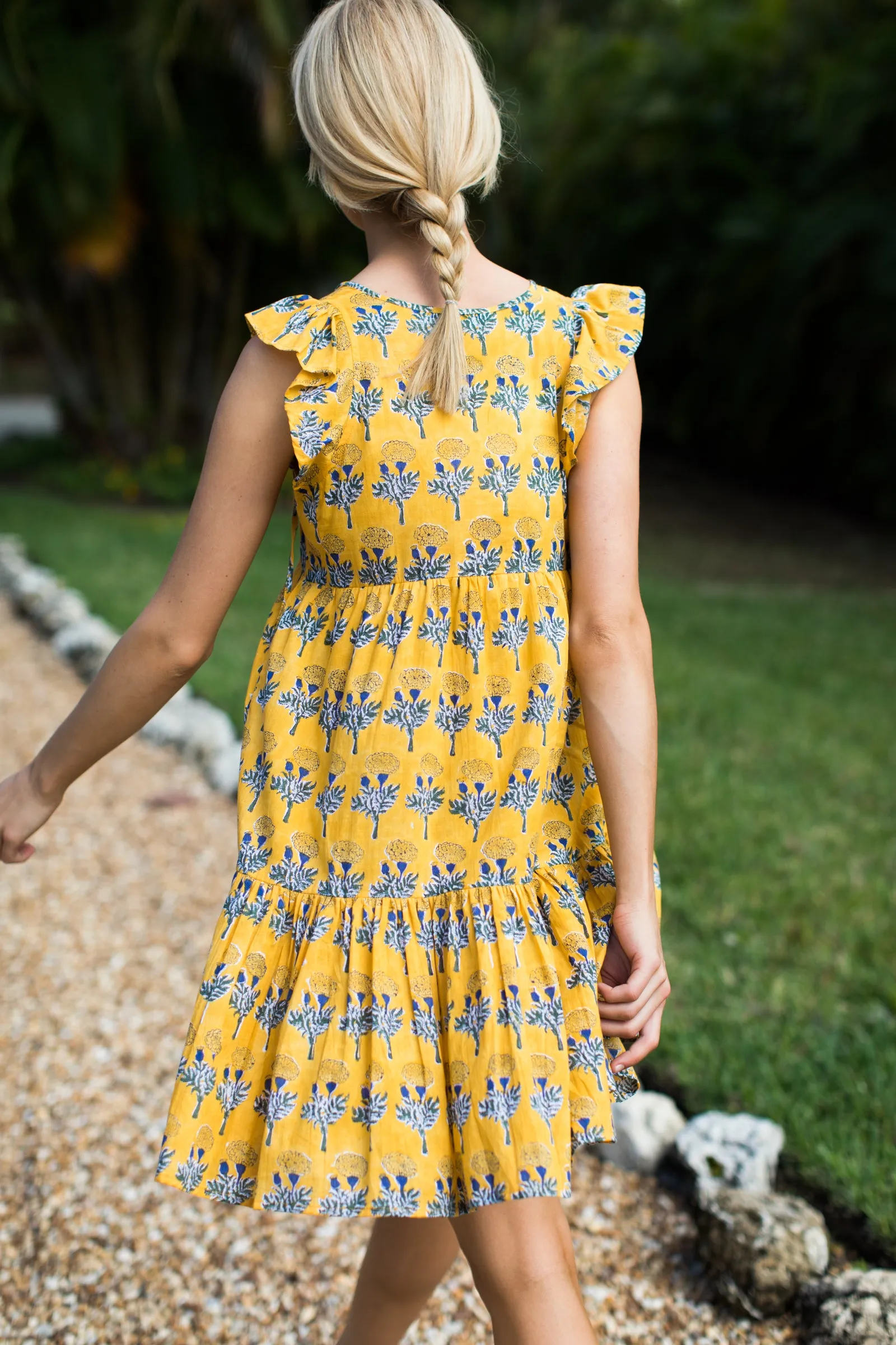 Angel Dress - Big Marigolds Yellow Organic sold by Emerson Fry product image thumbnail 5