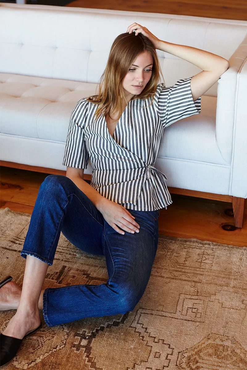 Wrap Top - Organic Stripe sold by Emerson Fry product image thumbnail 5