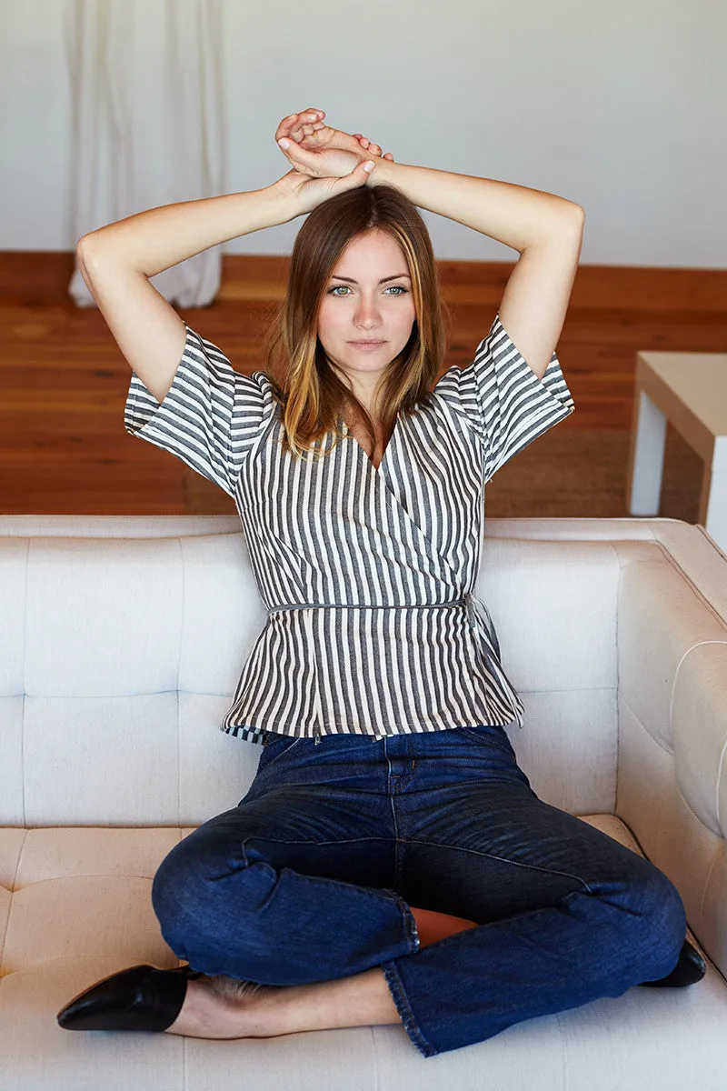 Wrap Top - Organic Stripe sold by Emerson Fry product image thumbnail 3