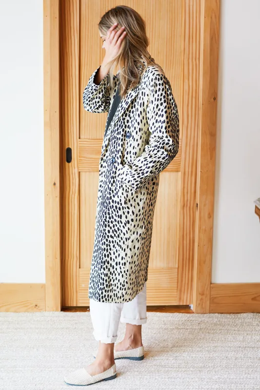 Bowery Coat - Leopard Linen made by Emerson Fry
