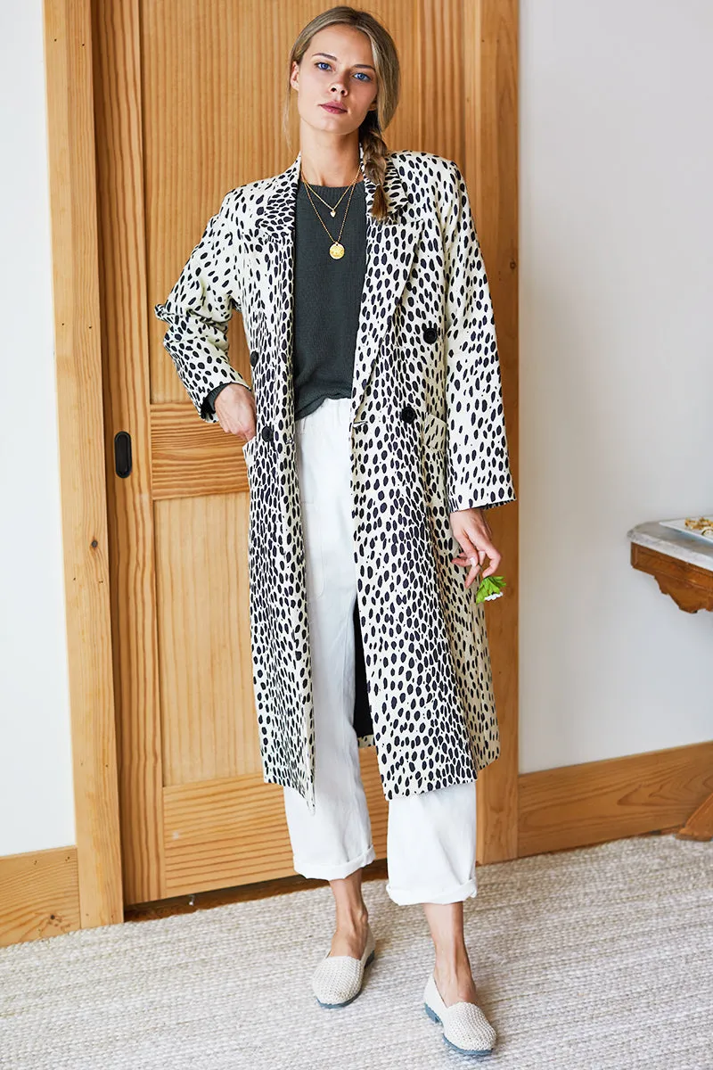 Bowery Coat - Leopard Linen sold by Emerson Fry product image thumbnail 5
