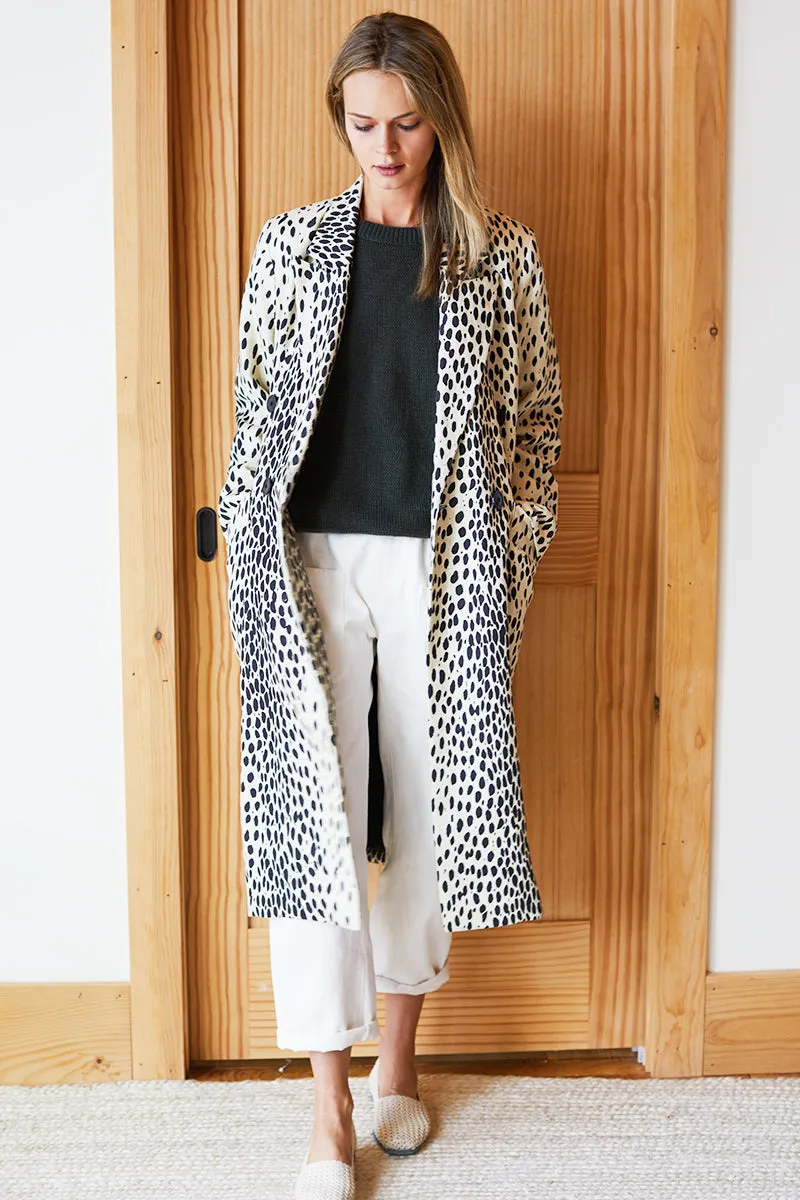Bowery Coat - Leopard Linen sold by Emerson Fry product image thumbnail 4