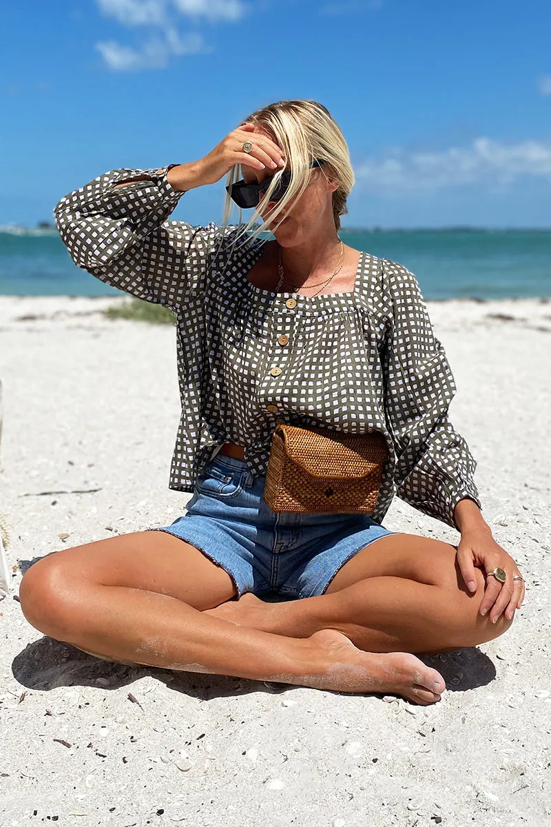 Laurent Blouse - Moss Gingham Organic sold by Emerson Fry product image thumbnail 3