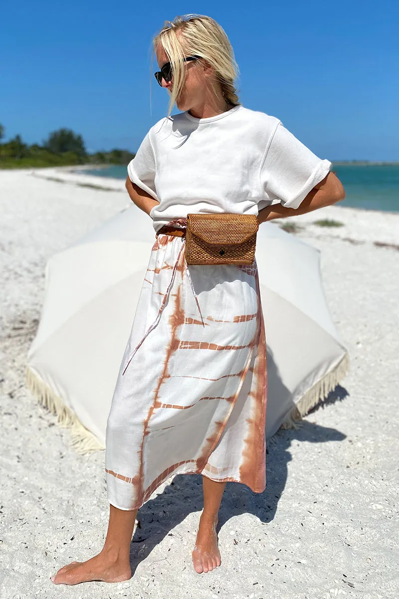 Drawstring Skirt - Tie Dye Terracotta sold by Emerson Fry product image thumbnail 3