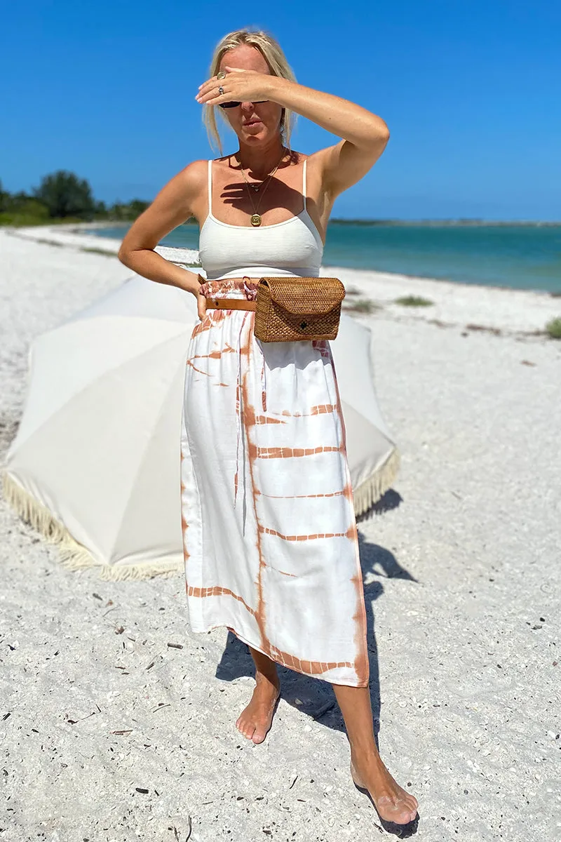 Drawstring Skirt - Tie Dye Terracotta sold by Emerson Fry product image thumbnail 5