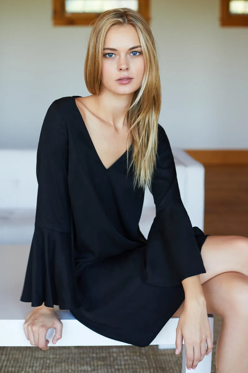 Bell Sleeve Dress - Black sold by Emerson Fry product image thumbnail 2