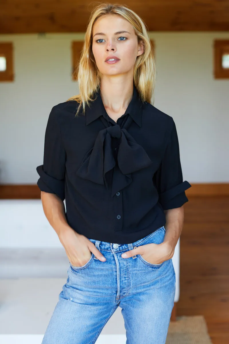 Ribbons Blouse - Black Crepe sold by Emerson Fry product image thumbnail 2