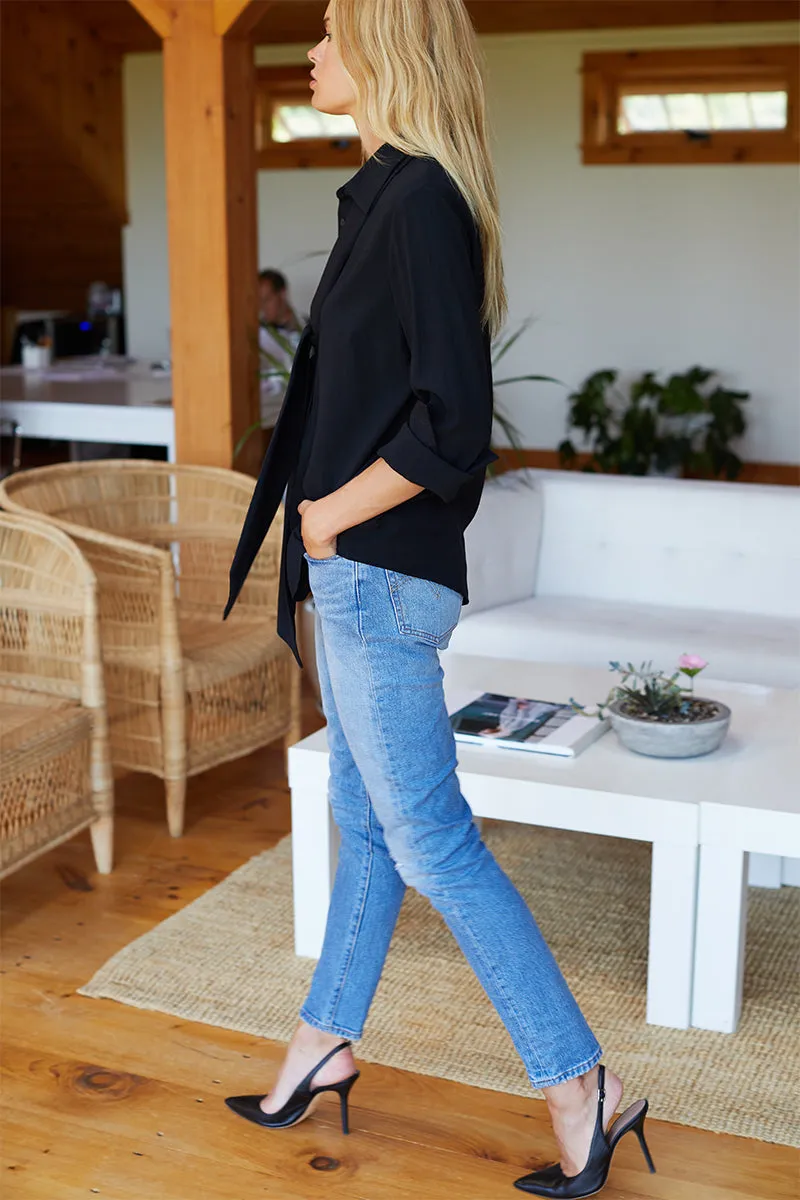 Ribbons Blouse - Black Crepe sold by Emerson Fry product image thumbnail 5