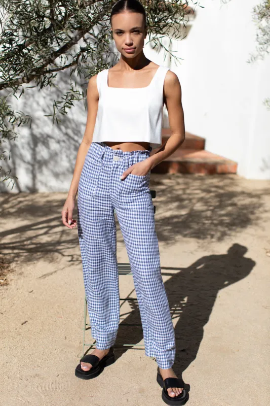 Roma Top - White Linen sold by Emerson Fry