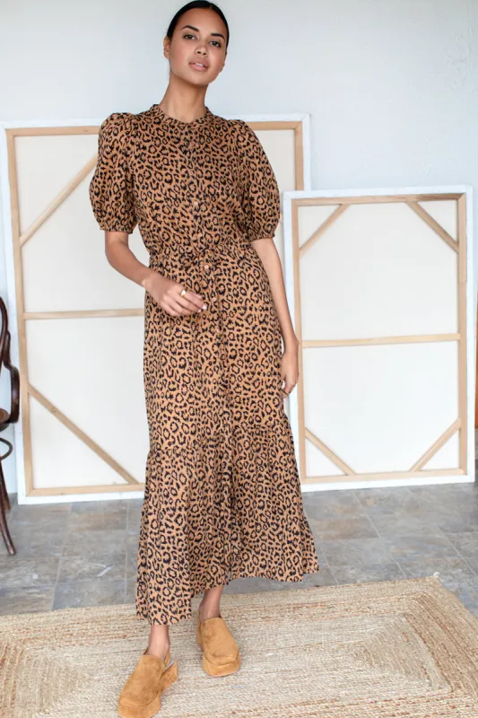 Lucy Dress - Vintage Leopard Organic sold by Emerson Fry