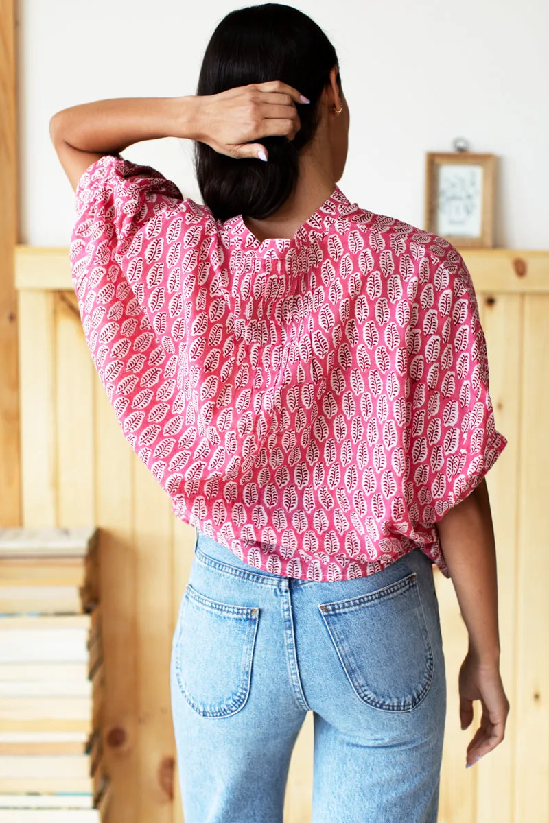 Mandarin Collar Top - Rosey Organic sold by Emerson Fry product image thumbnail 2