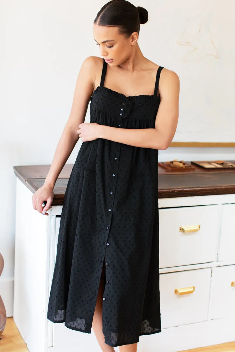 Astrid Midi Dress - Black Swiss Dot Organic sold by Emerson Fry product image thumbnail 2