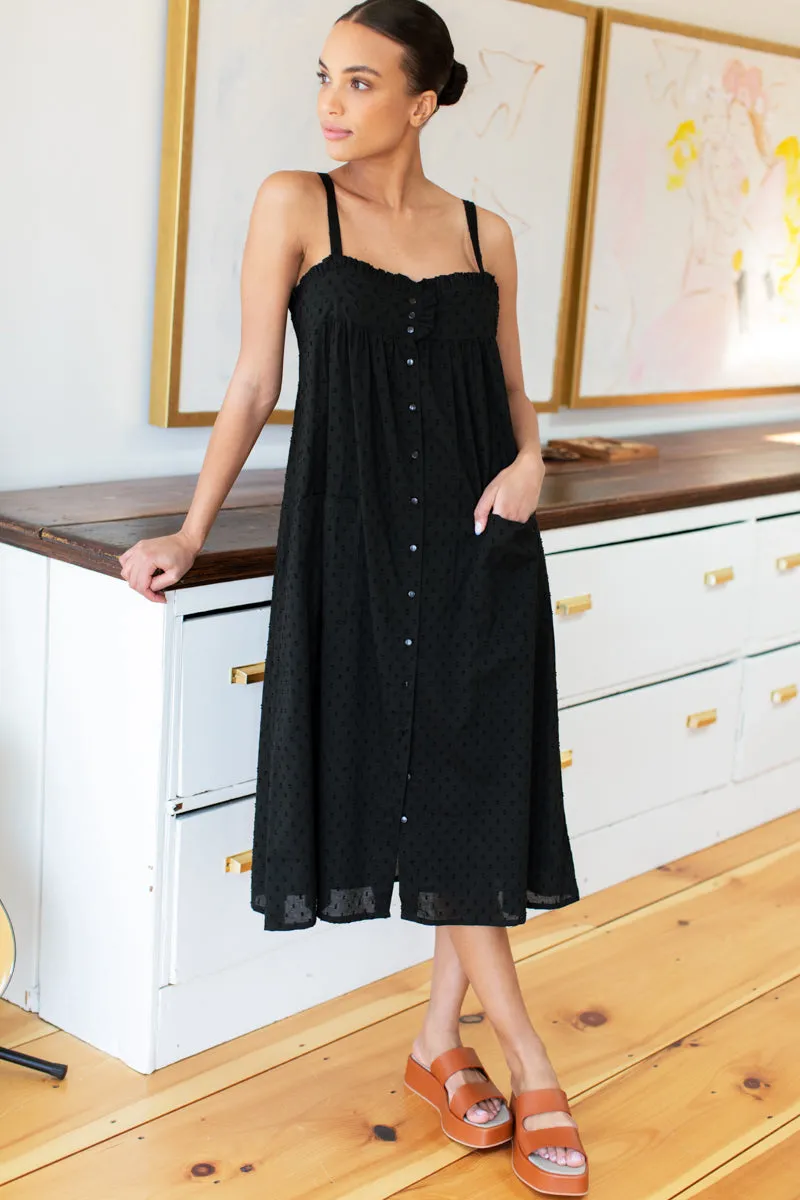 Astrid Midi Dress - Black Swiss Dot Organic sold by Emerson Fry product image thumbnail 3