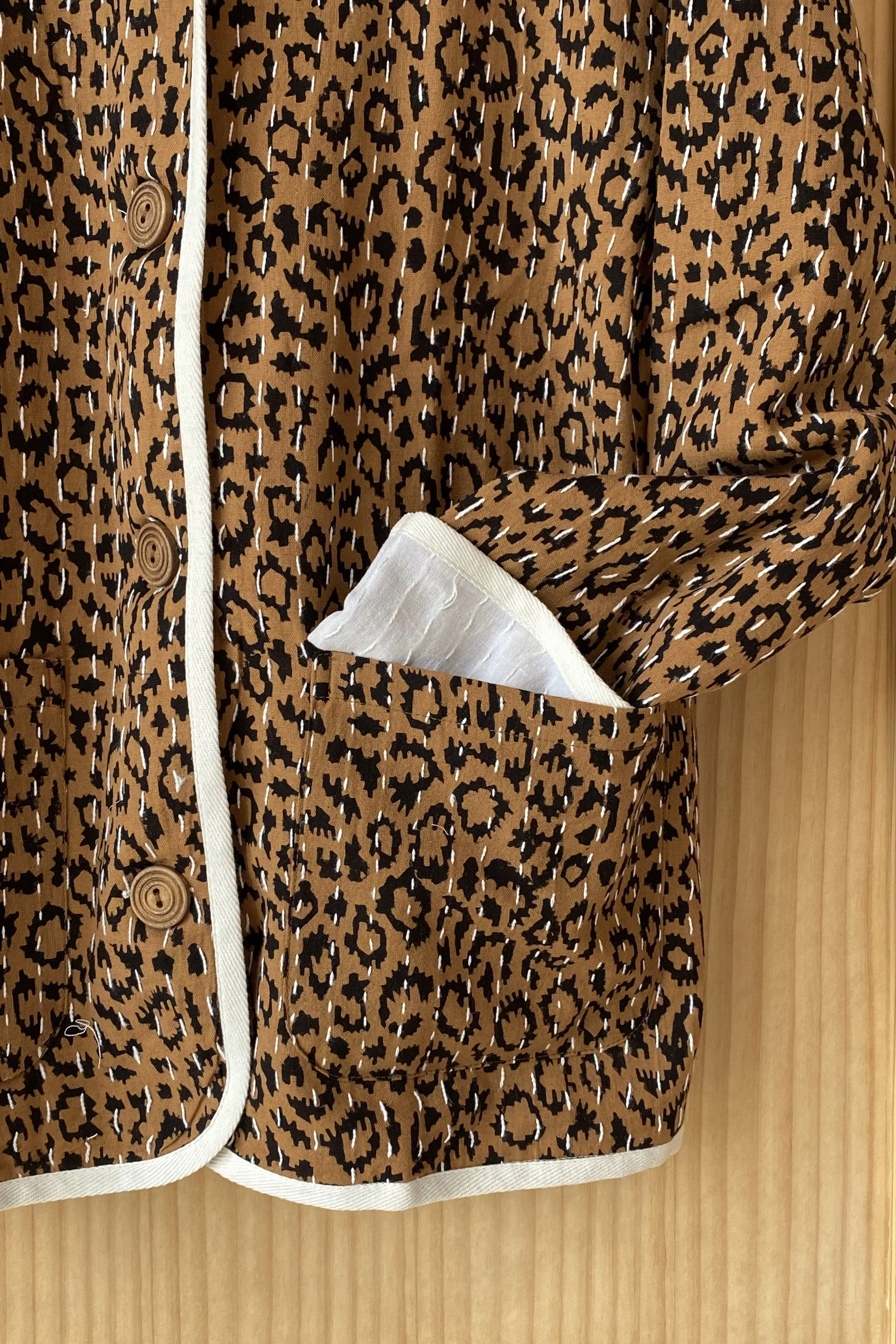 Reversible Quilted Jacket - Leopard Twill Organic sold by Emerson Fry product image thumbnail 2