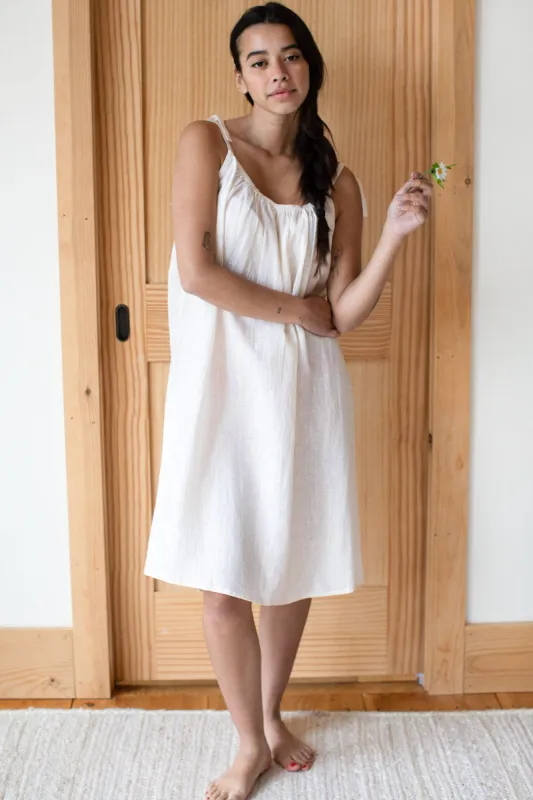 Mae Patch Pocket Dress - Salt Linen sold by Emerson Fry