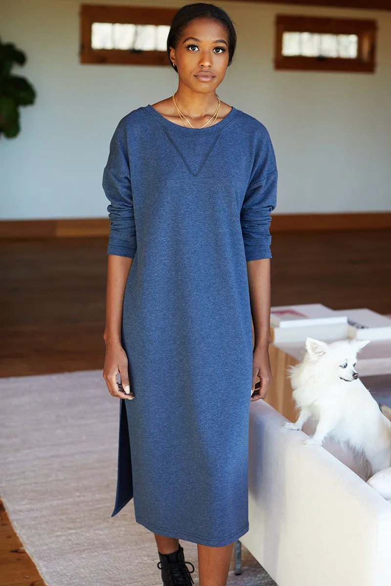 Cozy Midi Dress Crewneck - Heather Lake Organic sold by Emerson Fry product image thumbnail 2