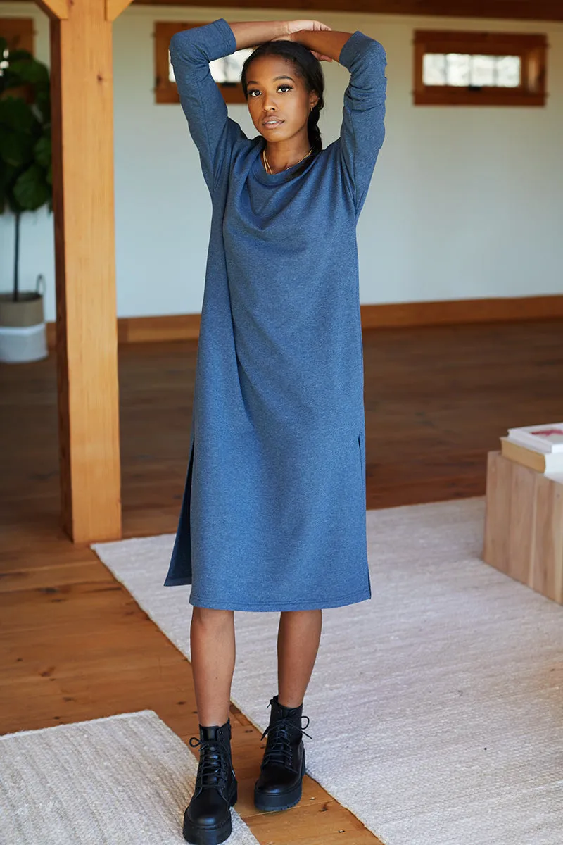 Cozy Midi Dress Crewneck - Heather Lake Organic sold by Emerson Fry product image thumbnail 5