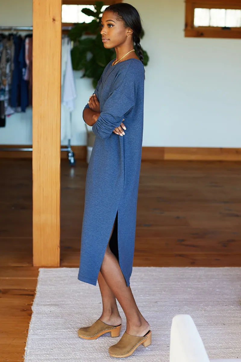 Cozy Midi Dress Crewneck - Heather Lake Organic sold by Emerson Fry