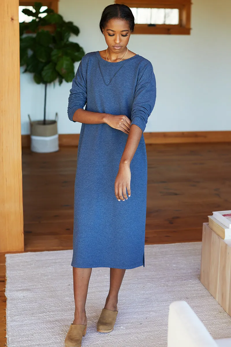 Cozy Midi Dress Crewneck - Heather Lake Organic sold by Emerson Fry product image thumbnail 4