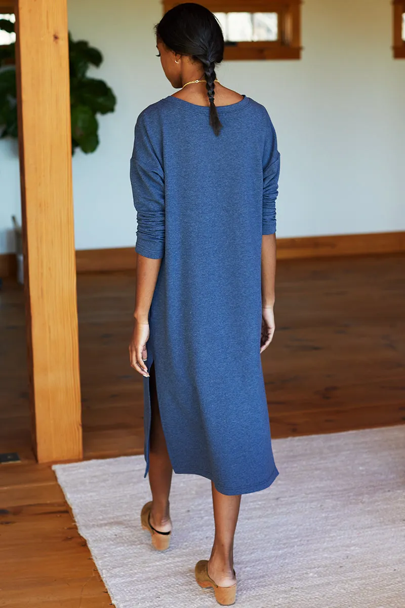 Cozy Midi Dress Crewneck - Heather Lake Organic sold by Emerson Fry product image thumbnail 3