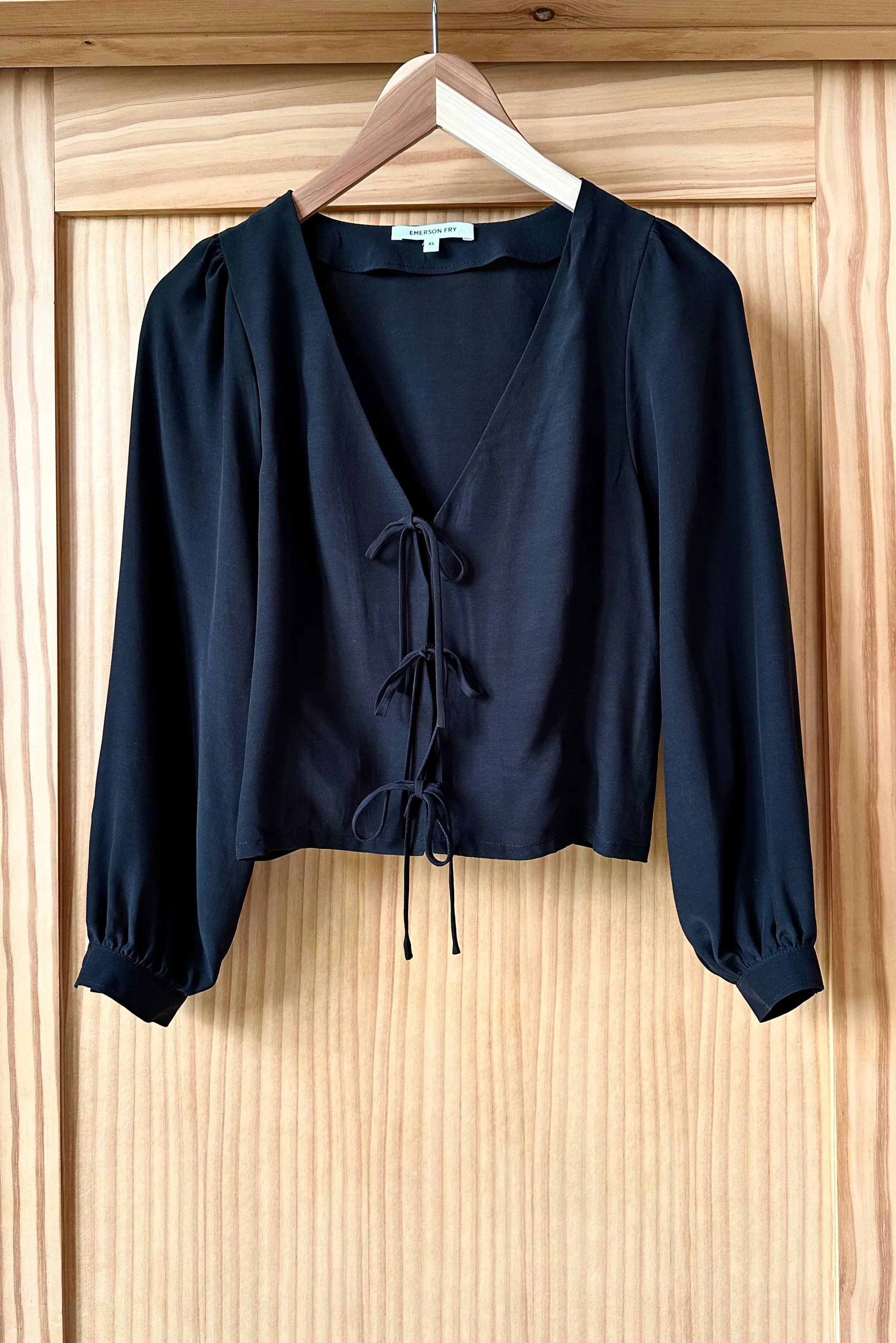 V-Tie Top - Black sold by Emerson Fry product image thumbnail 2