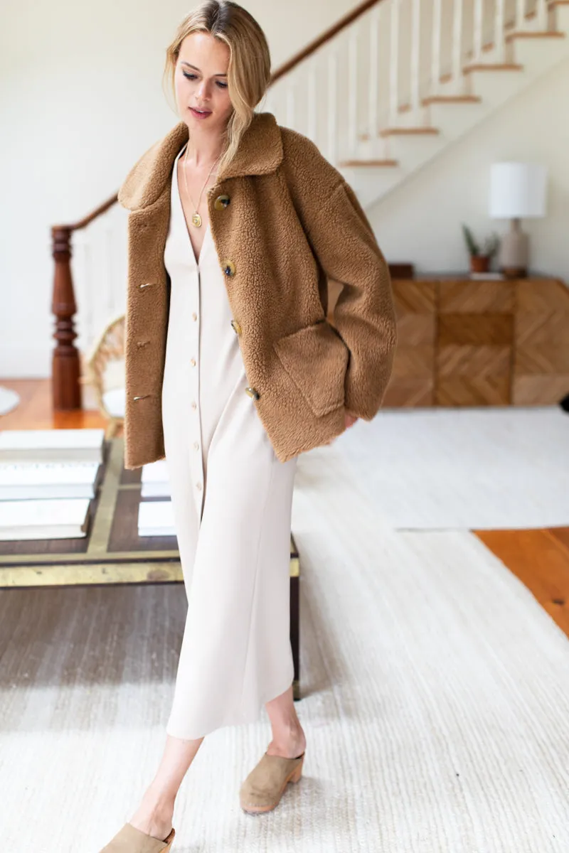 Long V Neck Dress - Wheat sold by Emerson Fry product image thumbnail 5