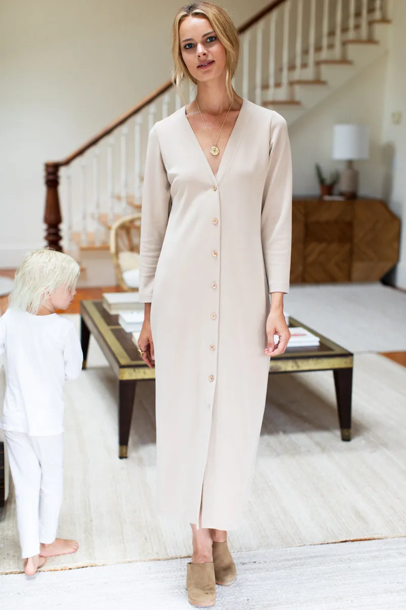 Long V Neck Dress - Wheat sold by Emerson Fry product image thumbnail 4