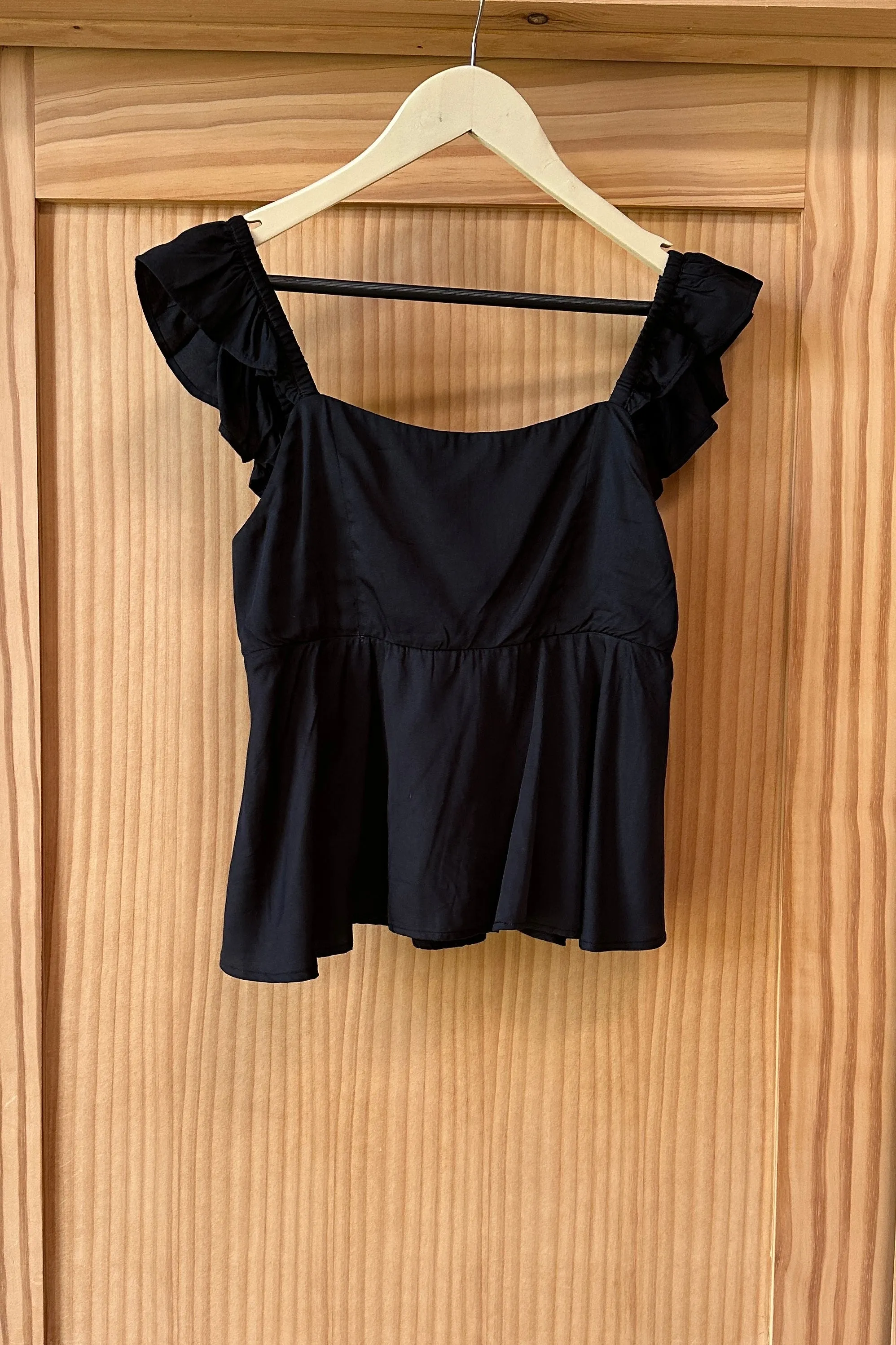 Sara Frill Top - Jet Black sold by Emerson Fry product image thumbnail 3