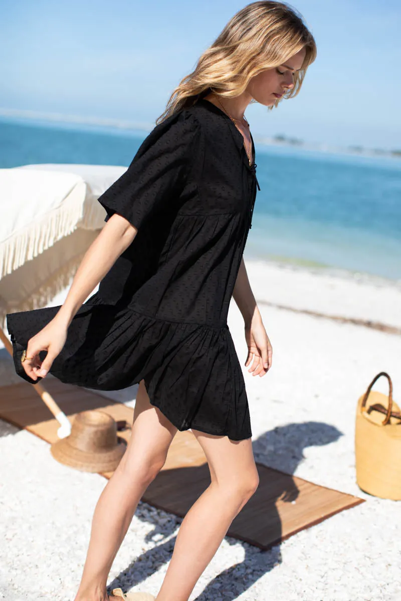 Isla Dress - Black Swiss Dot Organic sold by Emerson Fry product image thumbnail 5