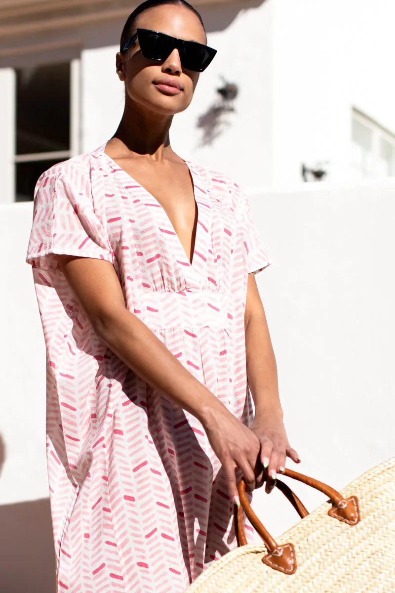 Francina Caftan - Chevron Blush Organic sold by Emerson Fry product image thumbnail 2