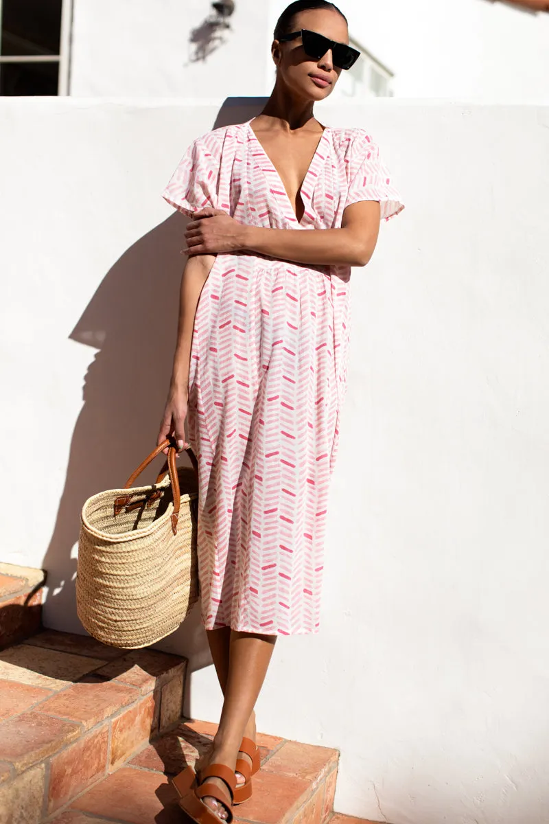 Francina Caftan - Chevron Blush Organic sold by Emerson Fry
