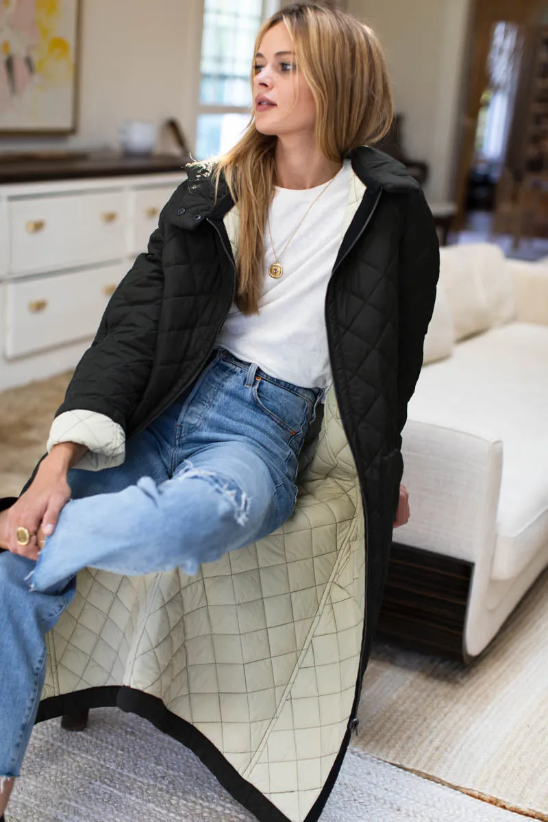 Reversible Quilted Matisse Coat - Black sold by Emerson Fry product image thumbnail 2