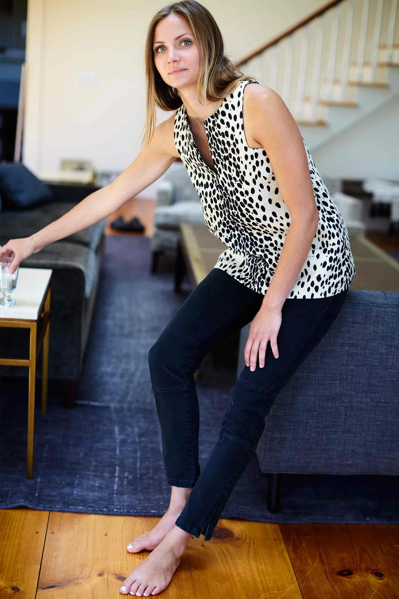 A Line Mod Top - Leopard sold by Emerson Fry