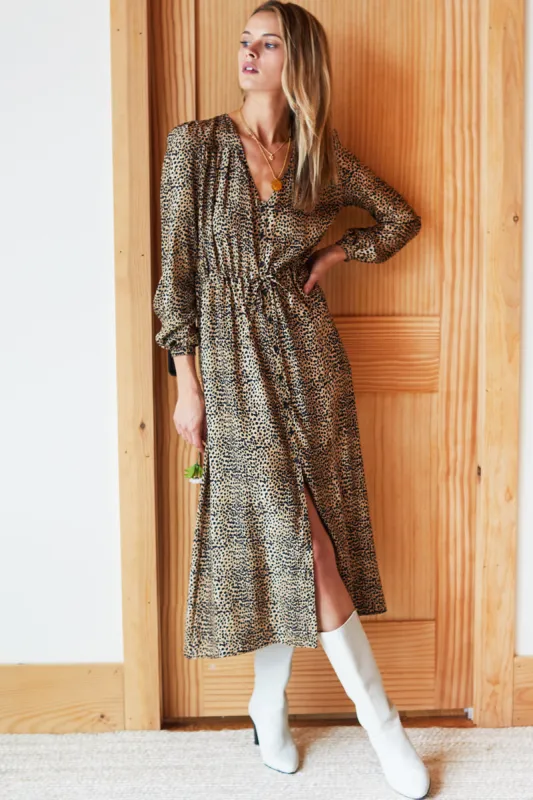 May Dress - Little Cheetah Silk sold by Emerson Fry