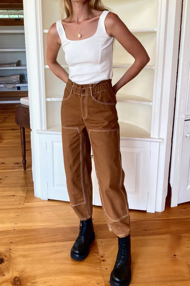 Barrel Work Pant - Caramel Organic sold by Emerson Fry
