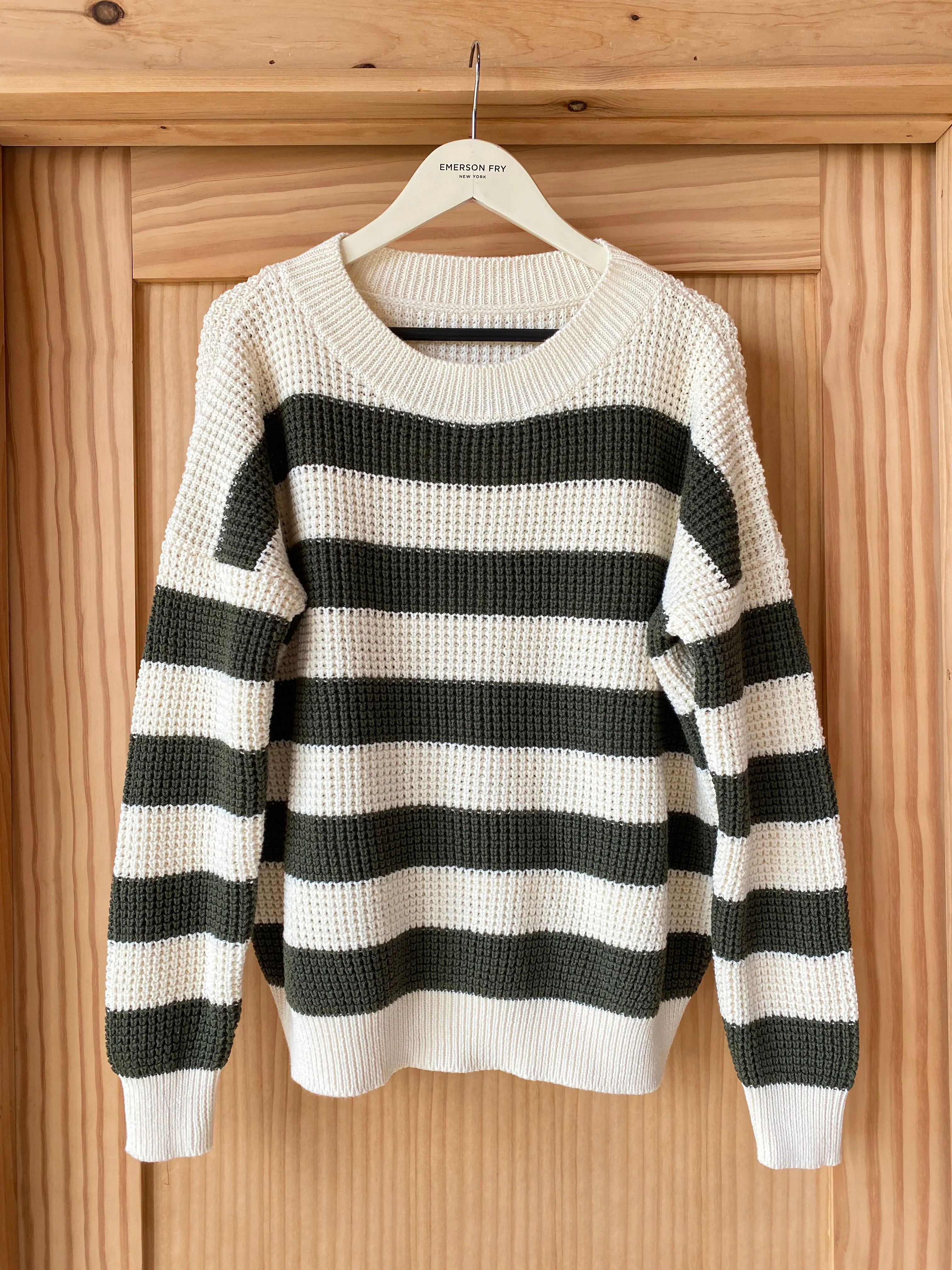 Daily Sweater - Army French Stripe Organic sold by Emerson Fry product image thumbnail 2