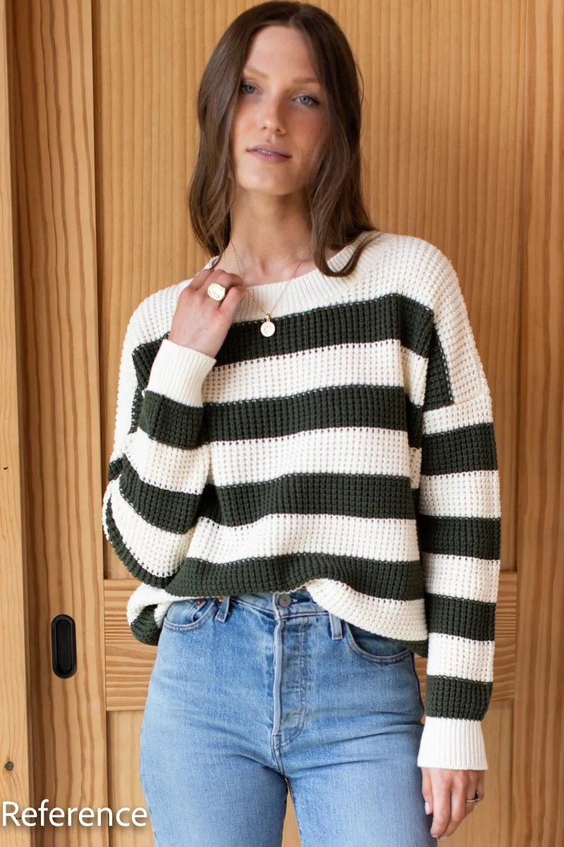 Daily Sweater - Army French Stripe Organic sold by Emerson Fry