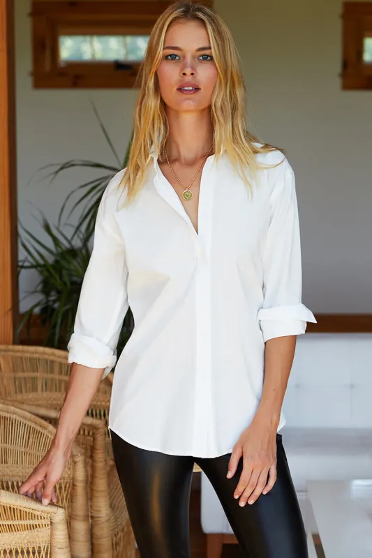 Emerson Button Front - White sold by Emerson Fry
