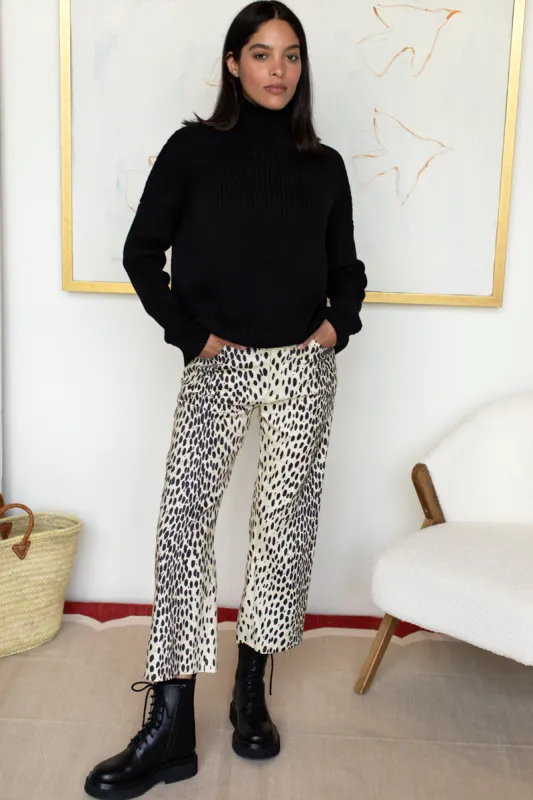 Johnny Sailor Pant - Leopard Linen sold by Emerson Fry