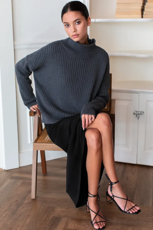 Tie Up Heel - Black Leather sold by Emerson Fry