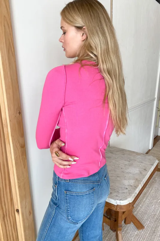 Amy Crewneck - Fandango Pink Rib made by Emerson Fry