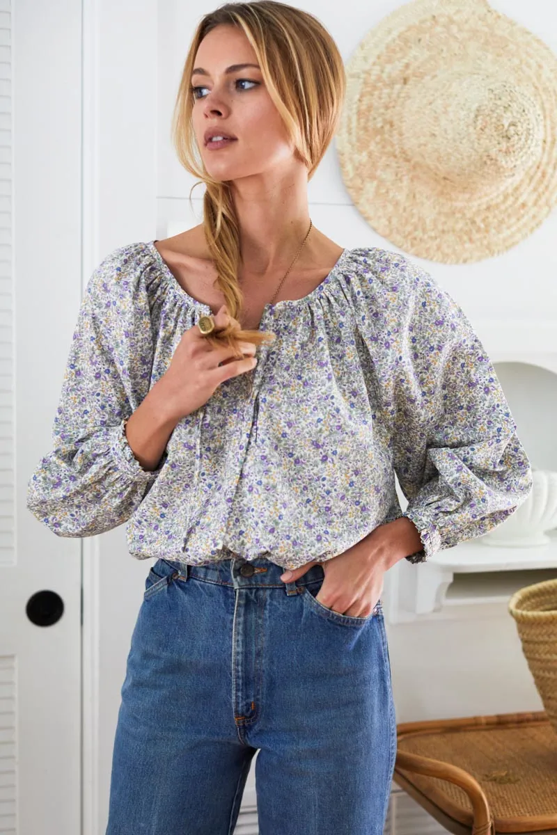 Lucy 2 Blouse - Purple Pink Calico sold by Emerson Fry product image thumbnail 3