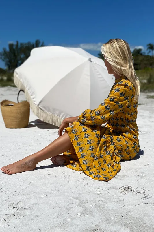 Frances Dress 2 - Marigolds Yellow Organic made by Emerson Fry