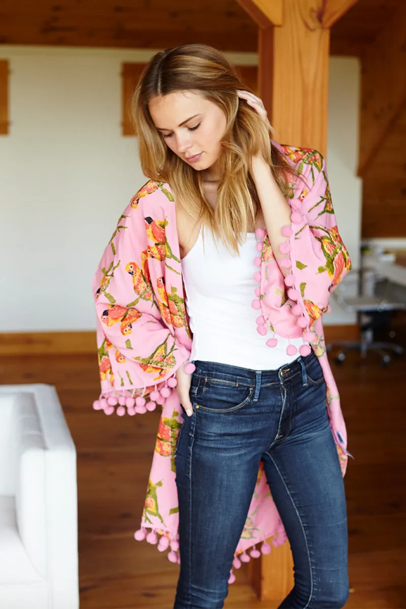Pom Pom Kimono - Pink Fred Parrot sold by Emerson Fry product image thumbnail 2