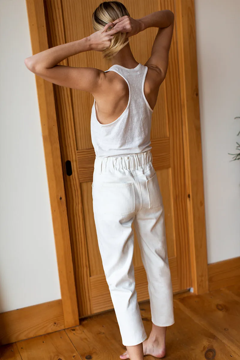 Racerback Tank - Ivory Linen sold by Emerson Fry product image thumbnail 2