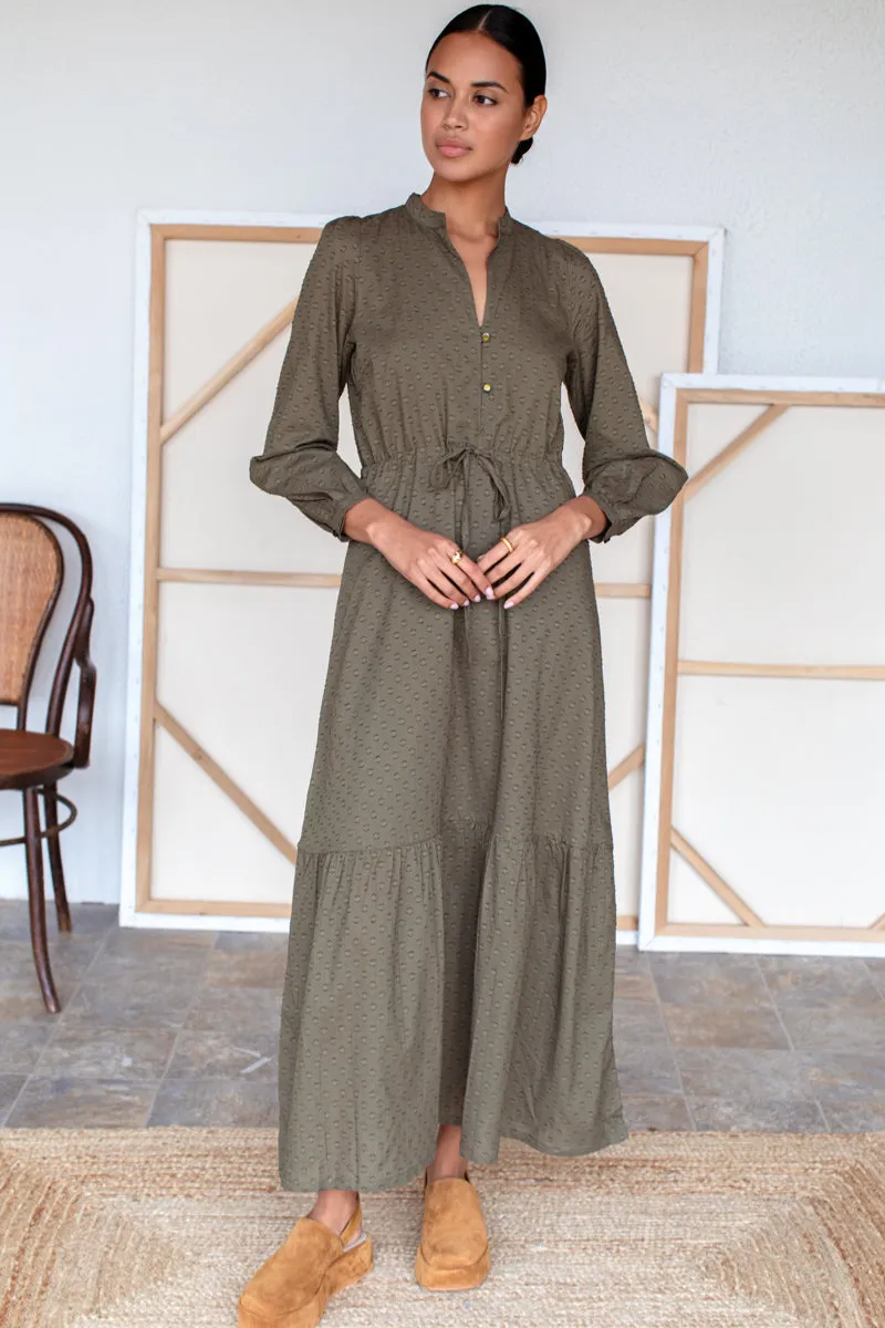 Frances 3 Dress - Moss Swiss Dot Organic sold by Emerson Fry product image thumbnail 2