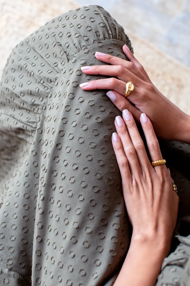 Frances 3 Dress - Moss Swiss Dot Organic sold by Emerson Fry product image thumbnail 5